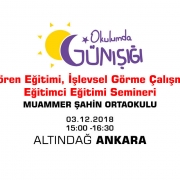 Az Gören Eğitimi İşlevsel Görme Çalışmaları - Muammer Şahin Ortaokulu. Altındağ - Ankara 2018